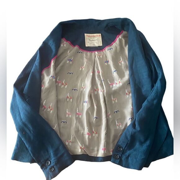 Anthropologie Cartonnier Camello Alpaca Print Draped Blazer Size XS - Picture 2 of 16